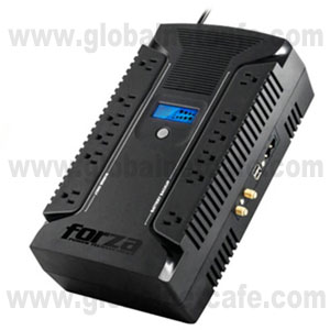 1000VA CON 600WATTS DE CAPACIDAD UPS Y REGULADOR  FORZA HT-1000LCD (12TOMAS) 100% Nuevo