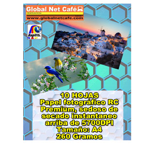 PAPEL FOTOGRAFICO RC PREMIUM 260GMS CARTA 10HOJAS MATTE 100% Nuevo