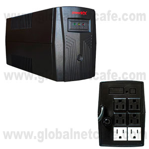 750VA, 390WATTS UPS Y REGULADOR  POWERBOX (6TOMAS) 100% Nuevo